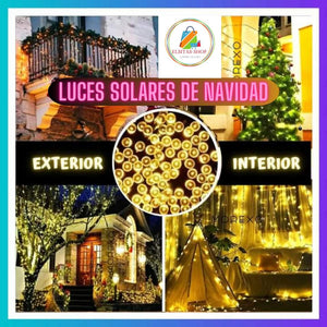 LUCES NAVIDEÑAS CON PANEL SOLAR- 25 METROS